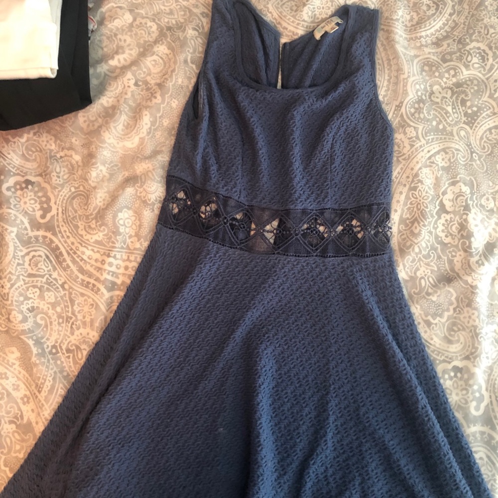 Navy skater dress